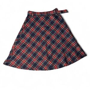 Allegra K Plaid Skater Skirt S